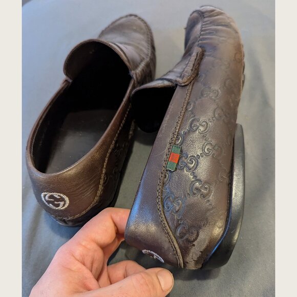 GUCCI - Embossed Guccissima leather loafers - Sz 11 - Picture 13 of 13